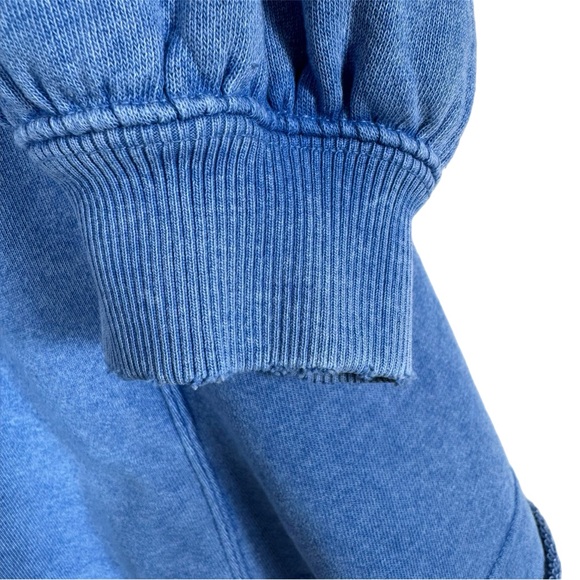 American Eagle Oversized French Terry Lounge Dress/Tunic M Balloon Sleeve Blue - Picture 4 of 7